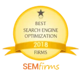 SEMFirms Best Search Engine Optimization Firms 2018 badge