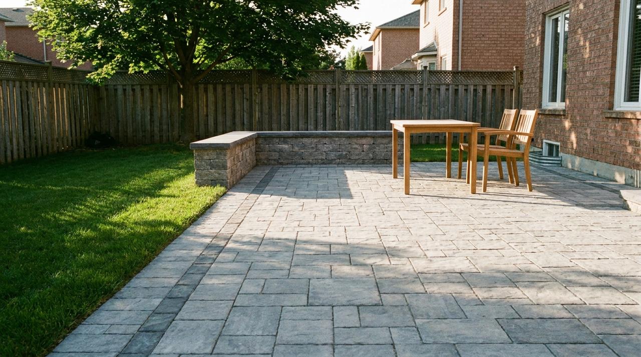 Paver patio in Oakville