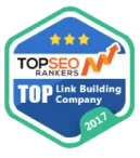 TopSEO Rankers Top Link Building Company 2017 badge