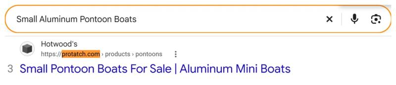 Google result 3: Pro-Tatch (Hotwood&rsquo;s) for Small Aluminum Pontoon Boats