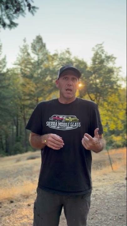 Owner of Sierra Mobile Glass talking to camera outdoors