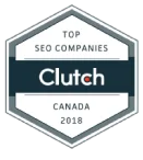 Clutch Top SEO Companies, Canada 2018 badge