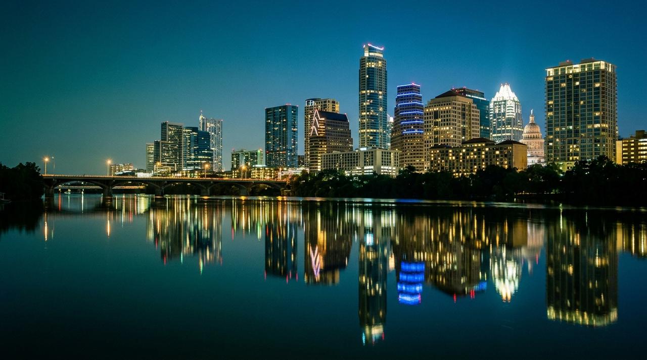 Austin skyline over Lady Bird Lake