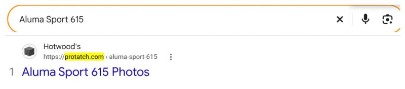 Google result 1: Pro-Tatch (Hotwood&rsquo;s) for Aluma Sport 615