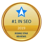 Rising Star Reviews #1 in SEO 2019 badge