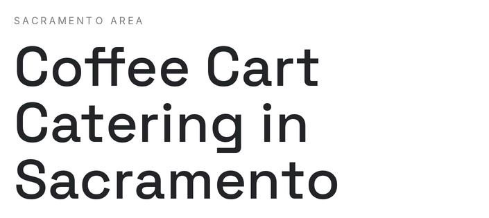 Holy Coffee Cart page: coffee cart catering in Sacramento