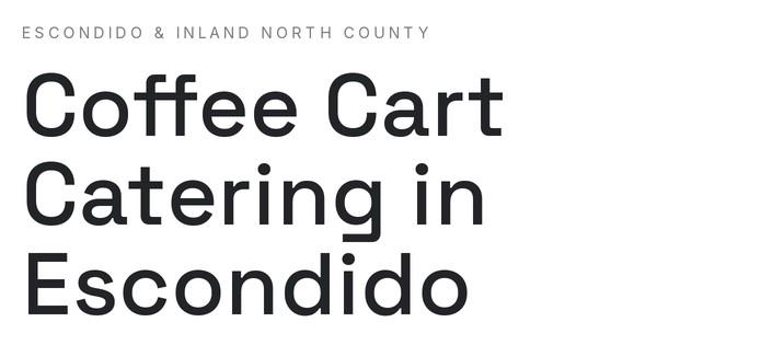 Holy Coffee Cart page: coffee cart catering in Escondido