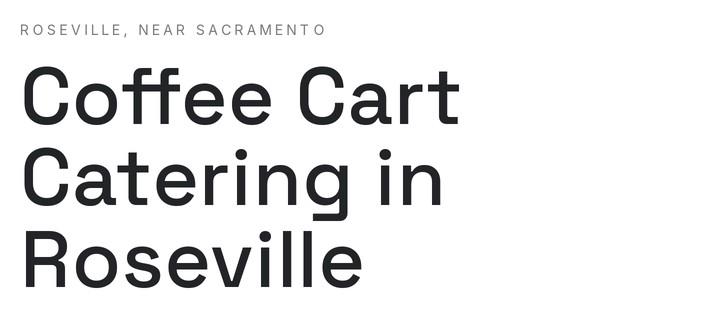 Holy Coffee Cart page: coffee cart catering in Roseville