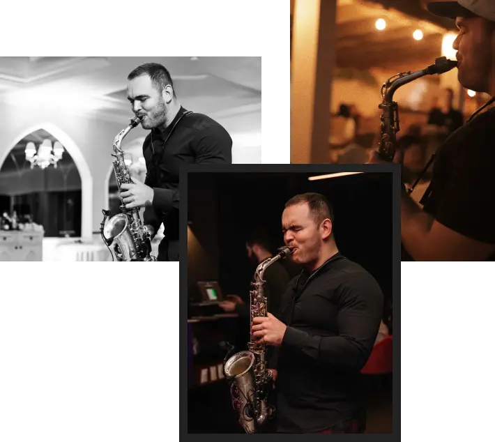 Igor Pererodov performing saxophone at hotel and banquet events